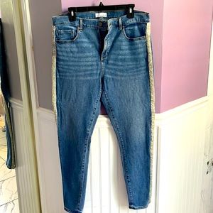 LOFT beaded light wash jeans